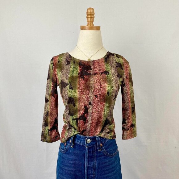 Y2K Rhinestone Fall Fairy Top - Picture 1 of 4